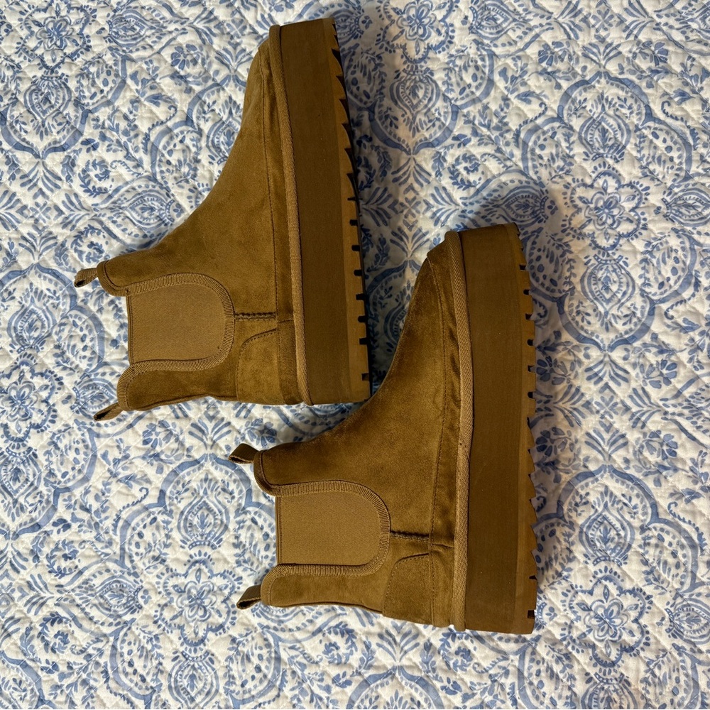 Brown Suede Ankle Boots